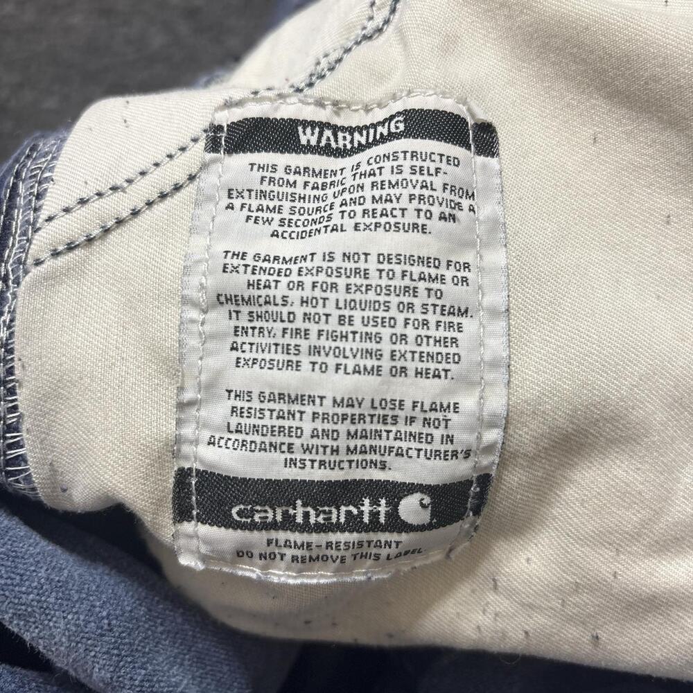 Carhartt blue double knee overalls - Picture 3 of 8
